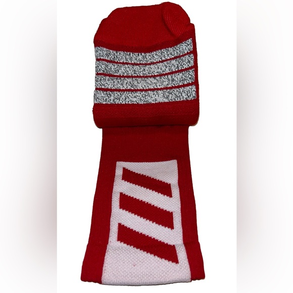 Adidas Creator 365 Basketball Crew Socks 1 Pair Men 12-16 Red w/ White Logo NEW - Picture 9 of 11